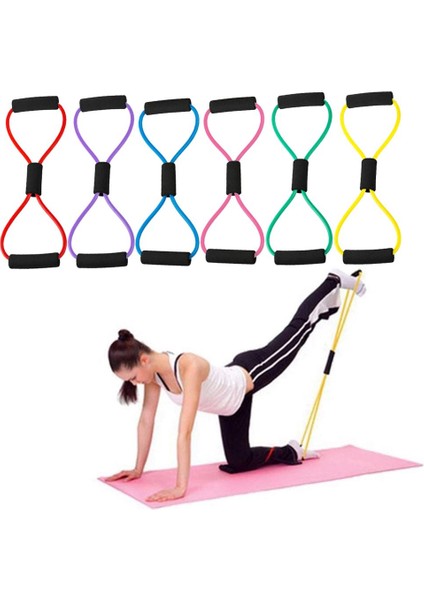 Kırmızı Stil 8 Şekilli Direnç Eğitimi Kas Elastik Bant Tüp Ağırlık Kontrolü Fitness Egzersiz Kadın Çekme Halatı Kırmızı Yoga Pilates Fitness (Yurt Dışından) fiyatları