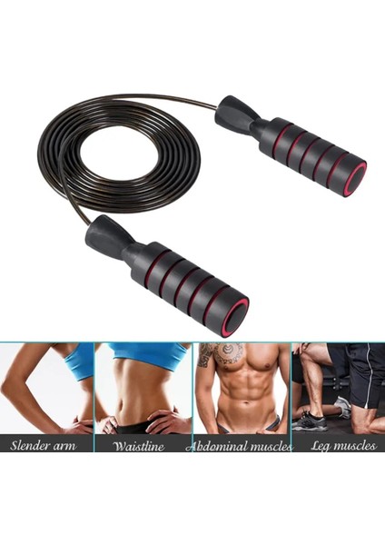 Siyah Stil Yeşil Evrensel Pvc Çelik Kaymaz Kolu Rulman Dolaşmayan Ayarlanabilir Fitness Aleti Atlama Ipi Dayanıklı Fitness Aleti (Yurt Dışından) fırsatları