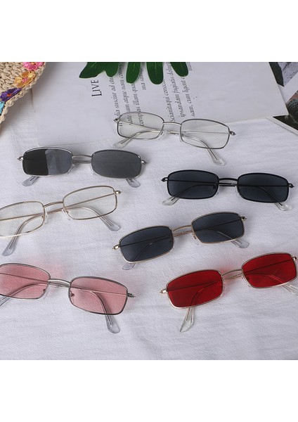 Altın Çerçeve Sarı Stili Şeker Rengi Vintage Gözlükler Retro Tonlar Dikdörtgen Güneş Gözlüğü UV400 Metal Kare Çerçeve Lens Trendy Gözlük Kadın Gözlükleri Очки (Yurt Dışından) fırsatları