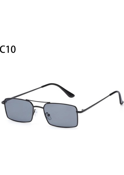 C10 Stili Klasik Retro Dikdörtgen Kadınlar ve Erkekler Için Güneş Gözlüğü Vintage Steampunk Metal Çerçeve UV400 Lens Güneş Gözlükleri Açık Sporlar Için (Yurt Dışından)