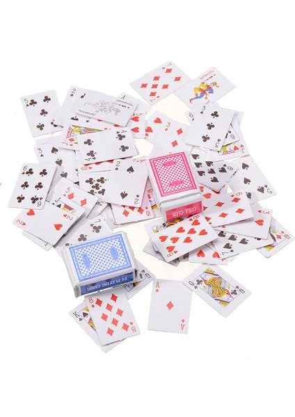 1 Takım 1:12 Sevimli Minyatür Dollhouse Sevimli Mini Poker Oyun Kartları Tarzı Dollhouse Için Rastgele Mini Sevimli Poker (Yurt Dışından)