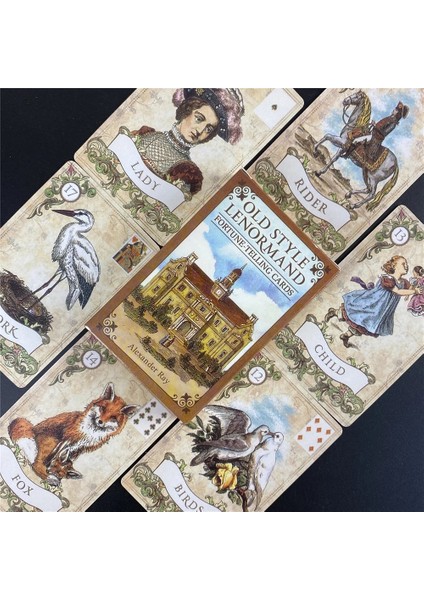 TT165 Stili Eski Stil Lenormand Falcılık Masa Oyunu Oracle Tarot Kartları Parti Kehanet Hediyesi Pdf Rehberi ile Tam Ingilizce Güverte (Yurt Dışından) fırsatları