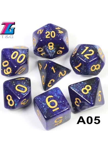 A05 Stili Renkli Evren Galaxy Zar Seti D4-D20 Dnd Rpg Noel Hediyesi Seçmek Için En Iyi Giftolors (Yurt Dışından)