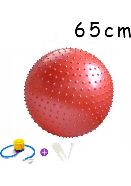 65CM Kırmızı Stil 55CMCMCMCM Nokta Masaj Topu Pompalı Yoga Topu Kirpi Fitness Topları Fitball Pilates Denge Eğitimi Spor Gym (Yurt Dışından)