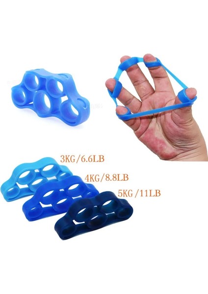 Siyah Stil Parmak Tutucu Silikon El Tutucu Direnç Bandı El Kavrama Bilek Sedye Parmak Genişletici Güç Eğitmen Egzersiz Fitness (Yurt Dışından)