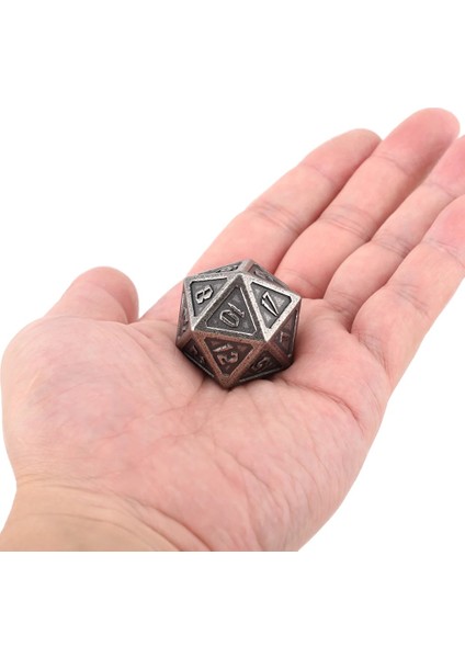 Masa Oyunları Için Antik Gümüş Metal De Zar D20 Çokyüzlü Zar (Yurt Dışından) fırsatları