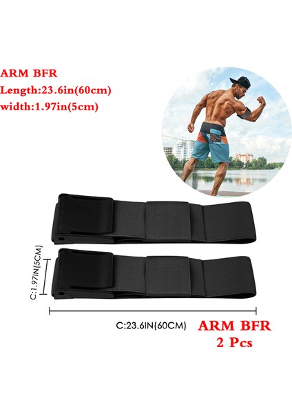 Siyah 2 Adet 60CM Tarzı Bfr Oklüzyon Sargıları Pro Direnç Bantları Bfr Bantları Kol Bacak Blaster Elastik Egzersiz Kan Akışını Kısıtlama Eğitimi Gym Fitness (Yurt Dışından)