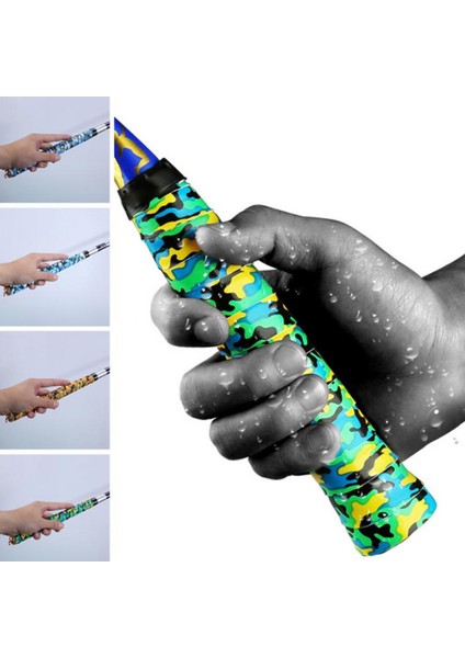 Kamuflaj Yeşil Tarzı Kamuflaj Teri Emen Salma El Tutkal Delme Kaymaz Nefes Alabilir Tenis Badminton Overgrips Bant (Yurt Dışından) fiyatları