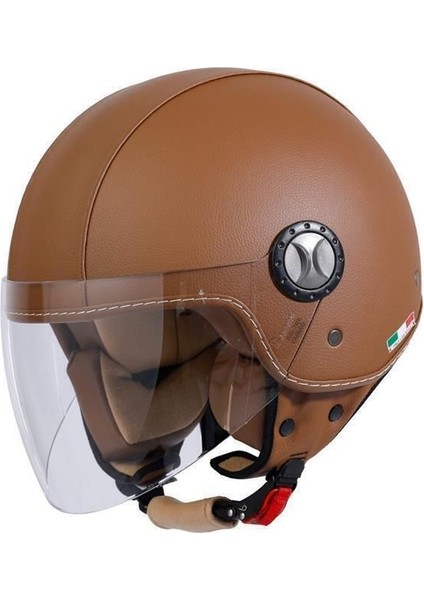 Kask Yarım 701 Deri Kahve