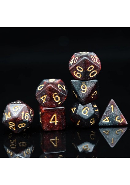 Mavi ve Siyah Stil Et Galaxy Dnd Zar D&d Zar D4 D6 D8 D10 D% D12 D20 Mtg Rpg Için Çokyüzlü Oyunlar Zar Seti (Yurt Dışından)