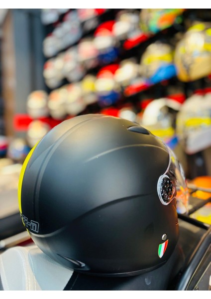 601 Yarım Açık Motosiklet Kaskı (Siyah-Neon) indirimleri