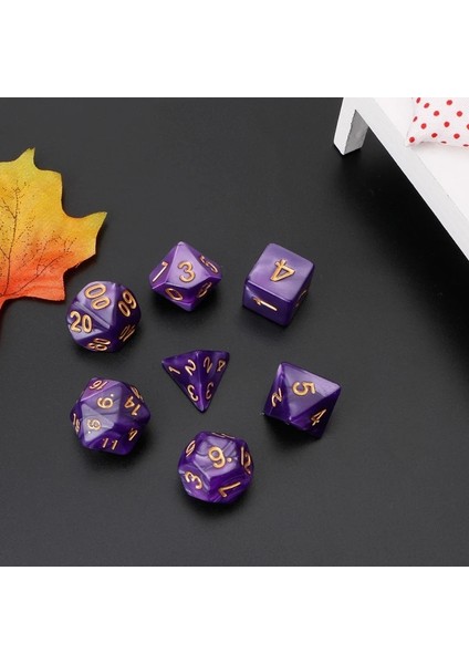 Mavi Stil Dragon Pathfinder D20 D12 2XD10 D8 D6 D4 Için Oluklu Zar Altın Numaraları (Yurt Dışından) modelleri