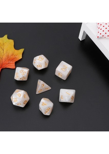 Mavi Stil Dragon Pathfinder D20 D12 2XD10 D8 D6 D4 Için Oluklu Zar Altın Numaraları (Yurt Dışından) fırsatları