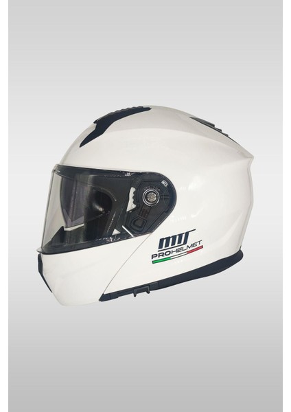 M-966 Motosiklet Kaskı White