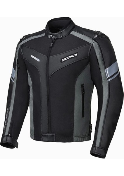 JK152 Siyah Gri Motosiklet Montu