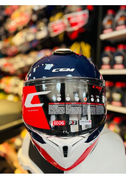 568S Ber Sport Çene Açılır Motosiklet Kaskı (Mavi-Beyaz)