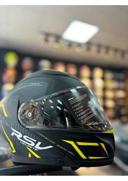 Fazer Matt Black Grey Yellow Çene Açılır Güneş Vizörlü Motosiklet Kaskı indirimleri