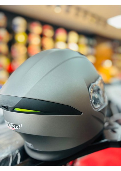 Fazer Siyah Vizör Mat Grey Çene Açılır Güneş Vizörlü Motosiklet Kaskı ( Gri ) indirimleri
