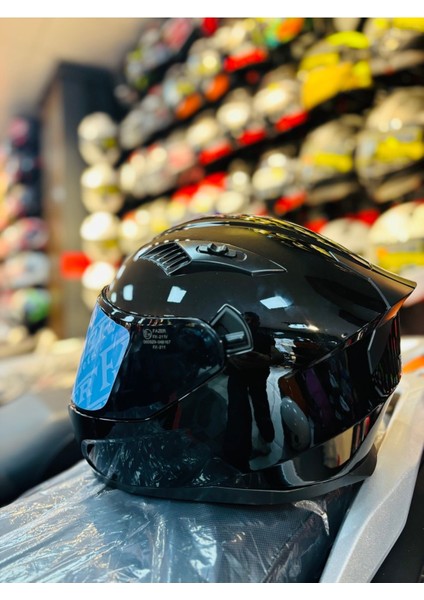 Fazer Siyah Vizör Shin Black Full Face Güneş Vizörlü Motosiklet Kaskı modelleri