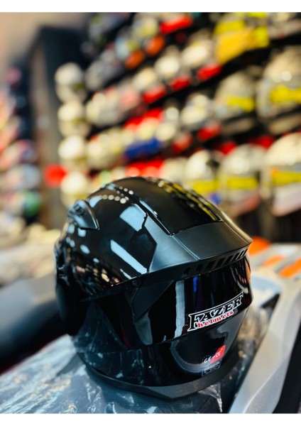 Fazer Siyah Vizör Shin Black Full Face Güneş Vizörlü Motosiklet Kaskı fırsatları