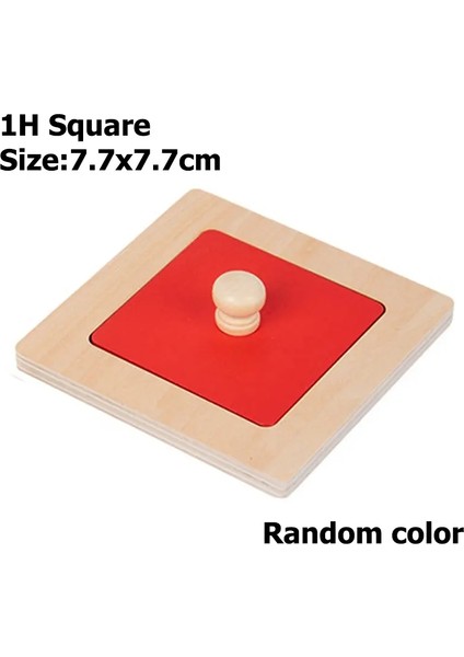 Ahşap Montessori 3D Geometrik Kurul Çocuklar Erken Eğitim Şekli Renk Biliş Toys Anaokulu Öğretim Yardımları Hediyeler Ddj Renk: 1h Kare (Yurt Dışından)