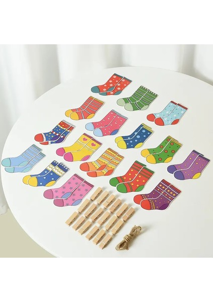 Toddler Montessori Malzeme Diy Oyuncak Çoraplar Renkler Sıralama Oyunları Eşleşen Oyunlar Erken Eğitim Öğrenme Oyuncakları Okul Öncesi Öğretim Aıdscolor: HT51 (Yurt Dışından)