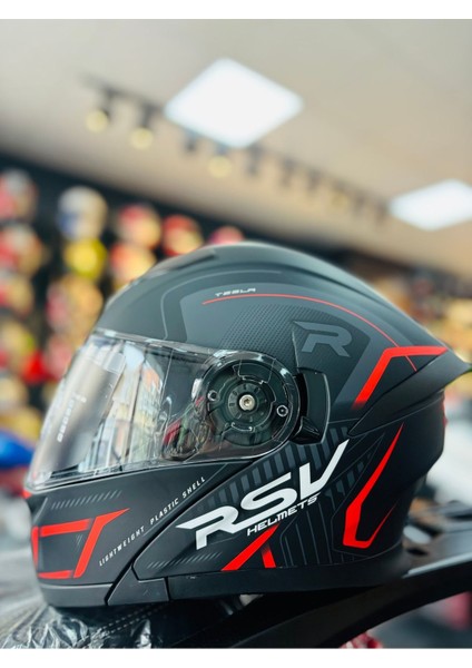 Fazer Mat Black Gray Red Çene Açılır Güneş Vizörlü Motosiklet Kaskı modelleri