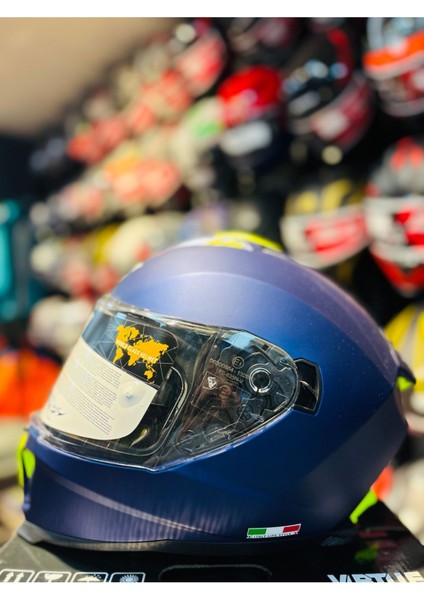 Fs 865 Solıd Matt Blue Full Face Motosiklet Kaskı
