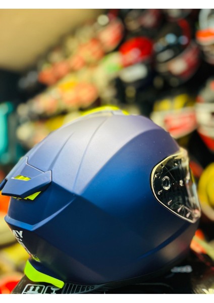 Fs 865 Solıd Matt Blue Full Face Motosiklet Kaskı