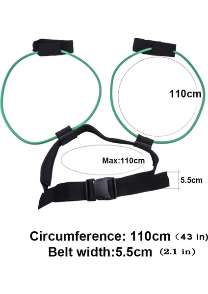 YEŞIL-15LB Stili 5 Seviye Yoga Elastik Ganimet Bantları Pedal Direnci Ayarlayın Kemer Popo Bel Bacaklar Kas Gücü Çeviklik Eğitimi Crossfit Egzersizi (Yurt Dışından) fırsatları