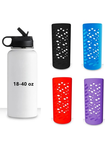 18OZ Mavi Stil 1 Adet Şişe Koruyucu Kapak Silikon Kaymaz Çizmeler Kollu Bardak Kapağı Oz Hydro-Flask Flask Su Şişesi Için (Yurt Dışından) fiyatları