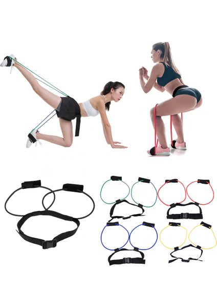 Siyah Stil Çömelme Direnç Bantları Bacaklar Popo Kas Eğitimi Elastik Çekme Halatı Pedallı Ayarlanabilir Bel Kemeri Spor Salonu Egzersiz Sıçrama Eğitmen (Yurt Dışından) fiyatları
