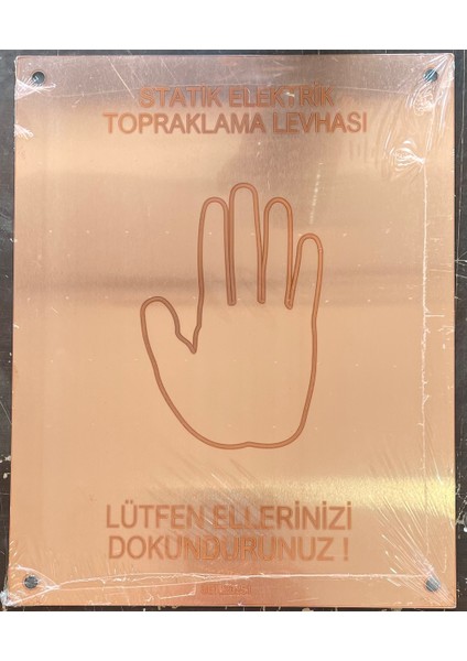 Statik Elektrik Topraklama Levhası 20*25 cm 1 mm (Elektrolitik Bakır Üzeri Lazer Kazıma) modelleri