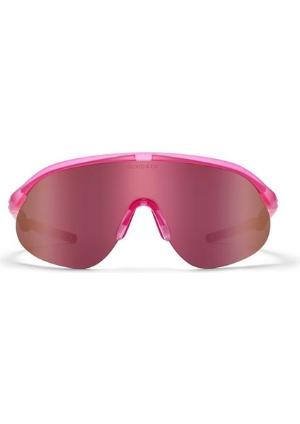 Sport Yarım Çerçeveli Yetişkin Güneş Gözlüğü - Flamingo Pink