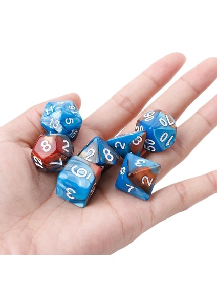 Gök Mavisi Tarzı Et Trpg Board Game Dungeons And Dragons Için Akrilik Çokyüzlü Zar Yeni (Yurt Dışından)
