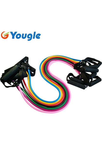 Sarı. Stil Yougle Pilates Lateks Tüp Genişleticiler Egzersiz Tüpleri Mukavemet Direnç Bant Setleri Fitness Ekipmanları Çekme Kemeri Halat (Yurt Dışından) modelleri