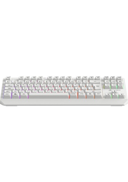 G75 Elya Rainbow Aydınlatmalı Beyaz Tkl Membrane Oyun Klavyesi