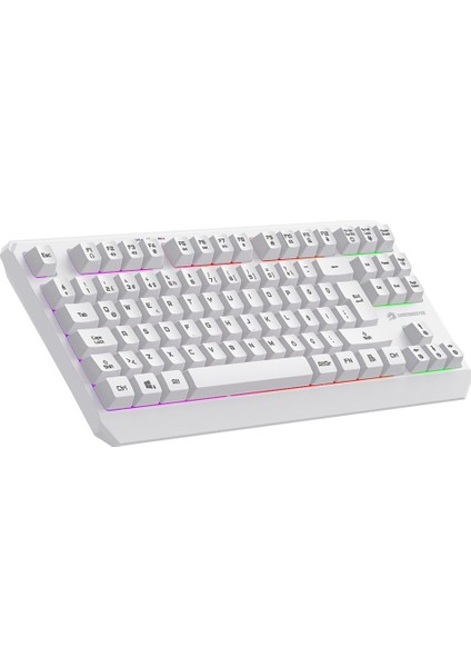 G75 Elya Rainbow Aydınlatmalı Beyaz Tkl Membrane Oyun Klavyesi