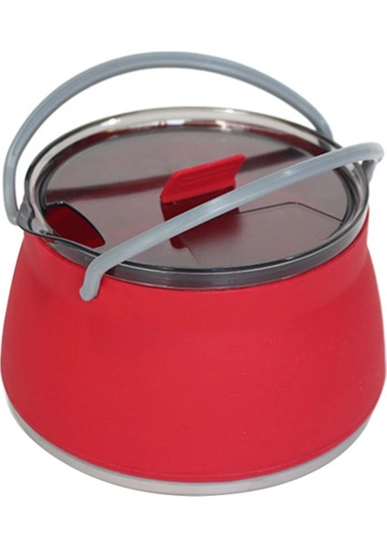 Kırmızı Stil Kamp Tencere Kapaklı Yürüyüş Su Isıtıcısı Kamp Tencere Küçük Mutfak Tencere Katlanır Tencere (Yurt Dışından)