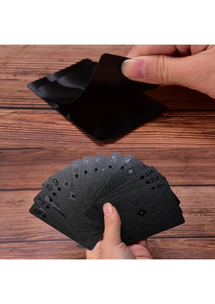Siyah Stil Sıcak! Standart Oyun Kartları Plastik Kartlar Suya Dayanıklı Siyah Oyun Kartları Koleksiyonu Black Diamond Poker Kartları (Yurt Dışından) modelleri