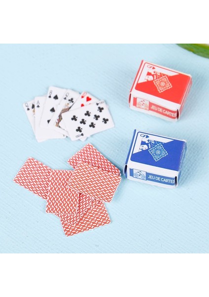 Sevimli 1:12 Minyatür Oyunlar Poker Mini Dollhouse Oyun Kartları Ev Dekorasyonu (Yurt Dışından)