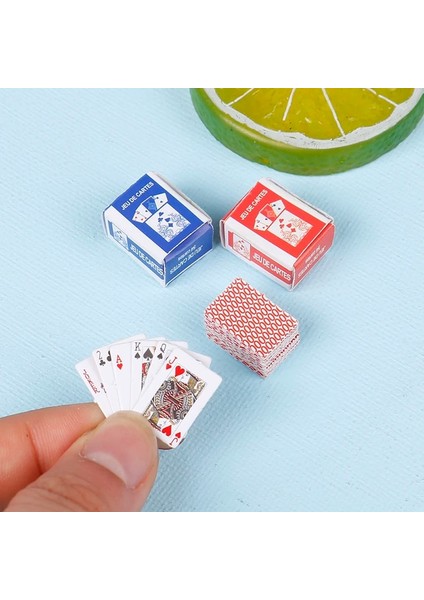 Sevimli 1:12 Minyatür Oyunlar Poker Mini Dollhouse Oyun Kartları Ev Dekorasyonu (Yurt Dışından) fiyatları