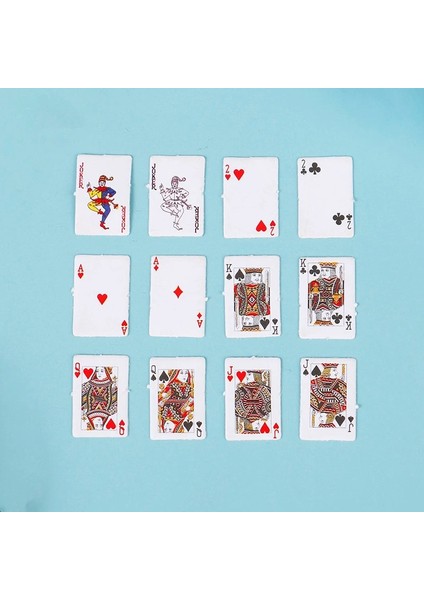 Sevimli 1:12 Minyatür Oyunlar Poker Mini Dollhouse Oyun Kartları Ev Dekorasyonu (Yurt Dışından) fırsatları