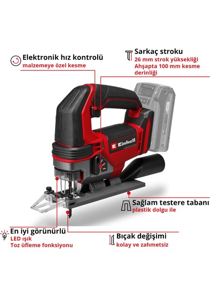 Te-Js 18/100 Li - Solo, Akülü Dekupaj Testere (Akü ve Şarj Cihazı Dahil Değildir) - 4321270 fırsatları