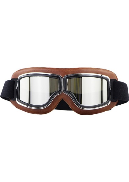 C Stili Motosiklet Gözlükleri Gözlükler Vintage Moto Klasik Gözlükler Pilot Steampunk Atv Bisiklet Bakır Kask (Yurt Dışından)
