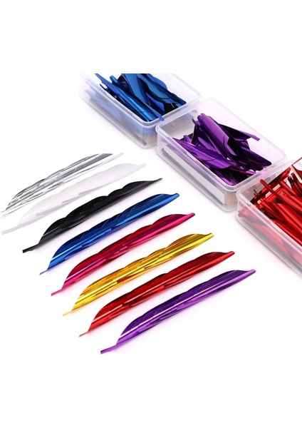 No.6 Tarzı Kutusu 1.8ı Kanatları Kanatlar Spiral Fletches Okçuluk Ok Dıy Araçları Açık Çekim Eğitim Aksesuarları (Yurt Dışından)