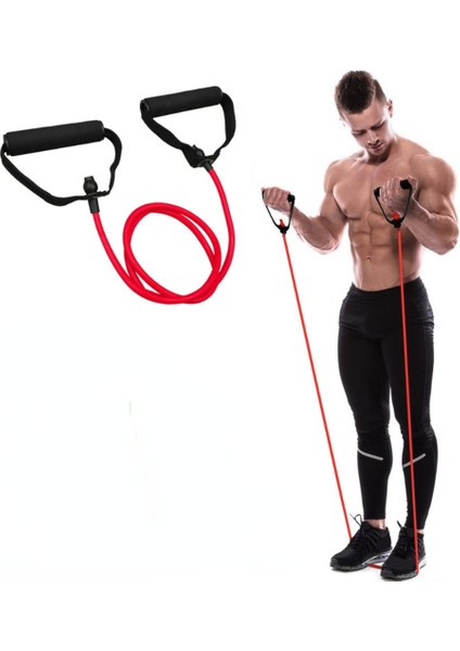 Sarı Stil Kolları ile 5 Seviye Direnç Bantları Elastik Halat Fitness Erkek Kadın Güç Eğitimi Ekipmanları Evde Egzersiz Ralli Cihazı (Yurt Dışından)