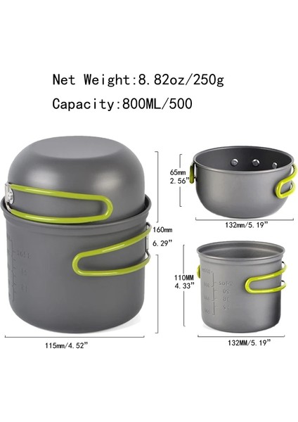 Sofra Takımı Tarzı Kamp Tencere Açık Pişirme Seti Isı Ocak Seyahat Sofra Turist Mutfak Pot Gereçler Kamp Ekipmanları (Yurt Dışından)