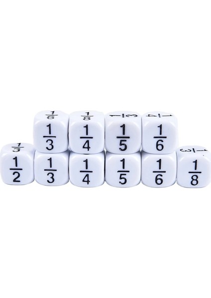 Yeşil Stil Fraksiyonel Zar Akrilik Zar Numarası Zar Eğitici Çocuklar Matematik Oyuncaklar Çocuklar Için Parti Masa Oyunları (Yurt Dışından)