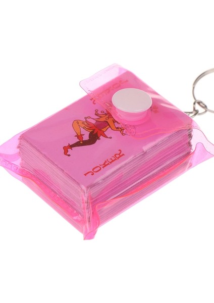 Bir Set Rastgele Renk Stili Taşınabilir Mini Oyun Kartları Poker Anahtarlık Küçük Masa Oyunu Anahtarlık 4 × 3 cm Mini Oyuncak Modeli Mikro Peyzaj Dekorasyonu (Yurt Dışından)